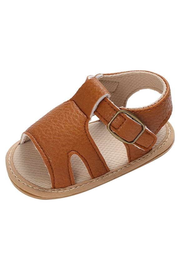 Shoes for Girls Infant Baby Girls Boys Sandals Summer Bowknot Shoes Soft Rubber Sole Dress Flats First Walker Shoes Brown,6