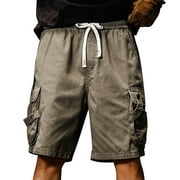 Ketyyh-chn99 Shorts Men Lightweight Breathable Shorts Men's Cargo Shorts Lightweight Multi Pocket Casual Short Pants Khaki,3XL