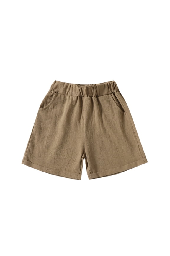 Shorts for Toddler Girls Baby Girl Ruffle Shorts Toddler Baby Boy Girl Solid Color Shorts Casual Short Trousers Spring Summer Short Pants Baby Girls' Clothing Khaki Size 12-18 Months
