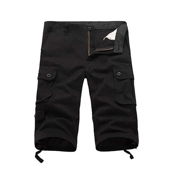 Ketyyh-chn99 Shorts for Men Classic Loose Fit Work Wear Trousers Black,29