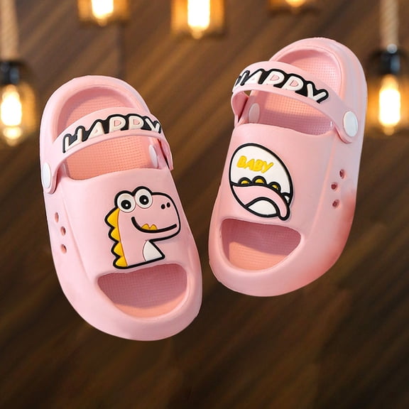 Ketyyh-chn99 Slippers for Kids House Shoes Non-Slip Slippers Open Toe Comfy Soft Lightweight Sandals for Toddler Boys Girls Children Bathroom Shower Summer Pool Beach Slides Slippers Pink,9.5