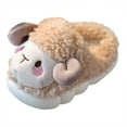 thumbnail image 1 of Ketyyh-chn99 Slippers Toddler Comfort House Slippers Cute Warm Plush Slip-On Boys Girls Khaki,30, 1 of 5