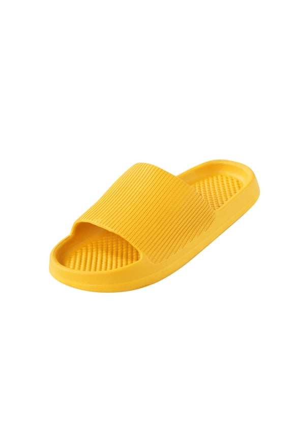 Slippers for Women Indoor And Outdoor Mens Shoes Casual Open Toe Summer Flat Slide Sandals Yellow,38
