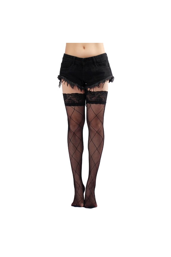 Socks Extra Large Christmas Stocking Thigh High Stockings Silicone Lace Top Stay Up Silky Semi Sheer Pantyhose for Women Nylon