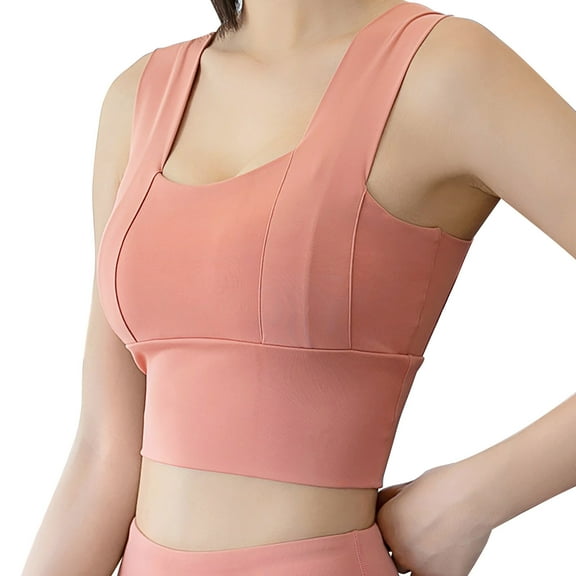 Ketyyh-chn99 Sports Bras Undershirts for Women Sports Bra Wirefree Seamless Padded Yoga Bra for Workout Gym ActivewearWatermelon Red,2XL