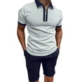 thumbnail image 1 of Ketyyh-chn99 Summer Clothes for Men 2pcs Outfits Casual Short Sleeve and Shorts Set for Men Grey,2xl, 1 of 5