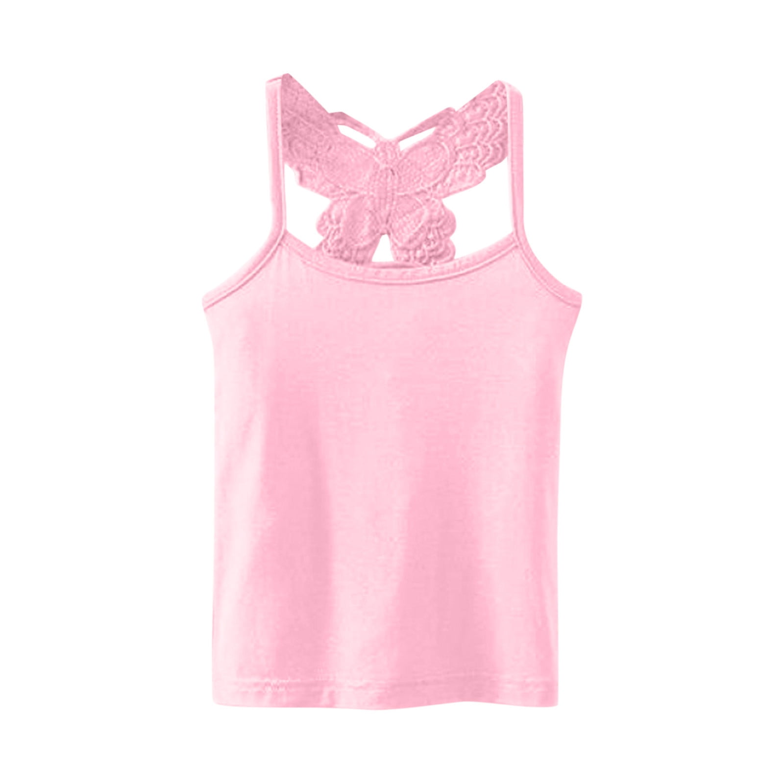Kids Girls' T shirt Solid Color Casual Short Sleeve Active 3-7 Years Spring White Pink Purple