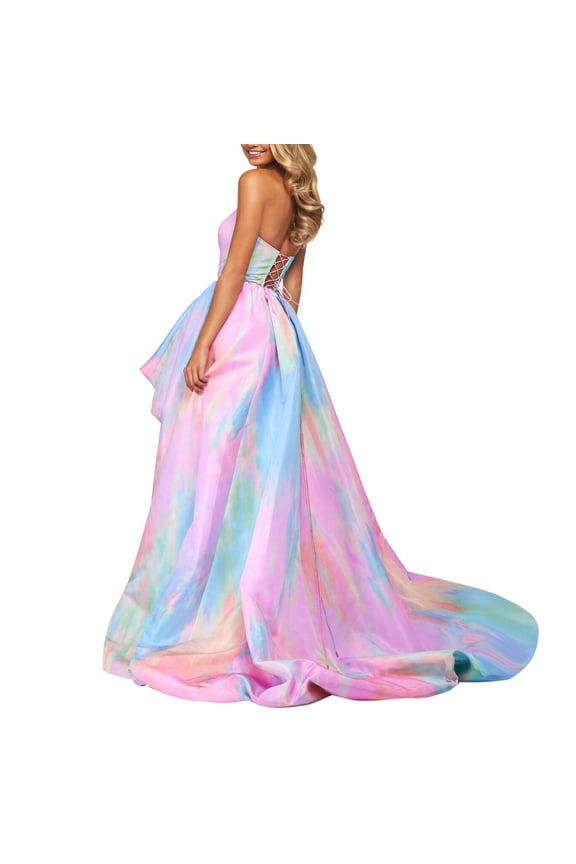 Sun Dresses for Women Casual Summer Dress Long Evening Dress Backless V Neck Elegant Party Dress Pink,XL