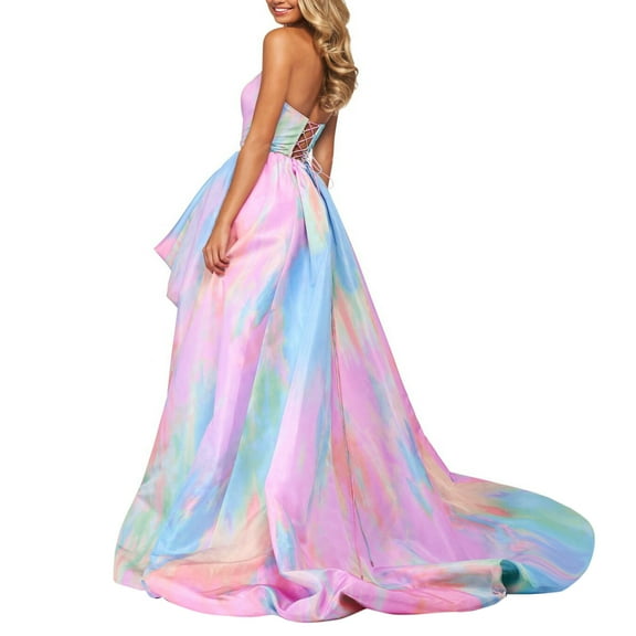Ketyyh-chn99 Sun Dresses for Women Casual Summer Dress Long Evening Dress Backless V Neck Elegant Party Dress Pink,XL