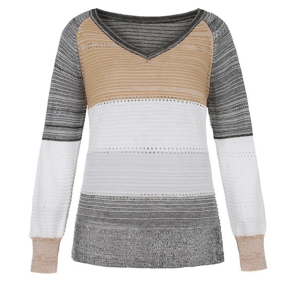 Ketyyh-chn99 Sweaters Women Winter Zipper Sweater Loose Casual Warm Pullover Jumper Brown,M