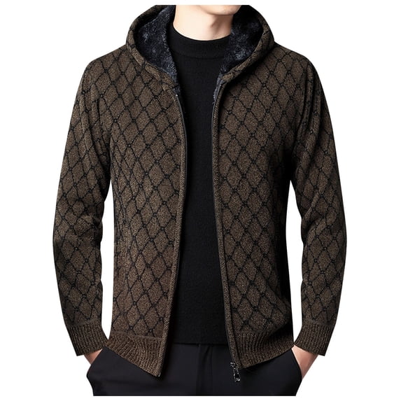 Ketyyh-chn99 Sweaters for Men Open-Front Cardigan Coat Solid Color Coats for Men A,M