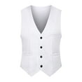 thumbnail image 1 of Ketyyh-chn99 Sweaters for Men Sleeveless Pullover Vest Men's Sweater Vest V-Neck Sleeveless Knitted Cardigan White,4XL, 1 of 3