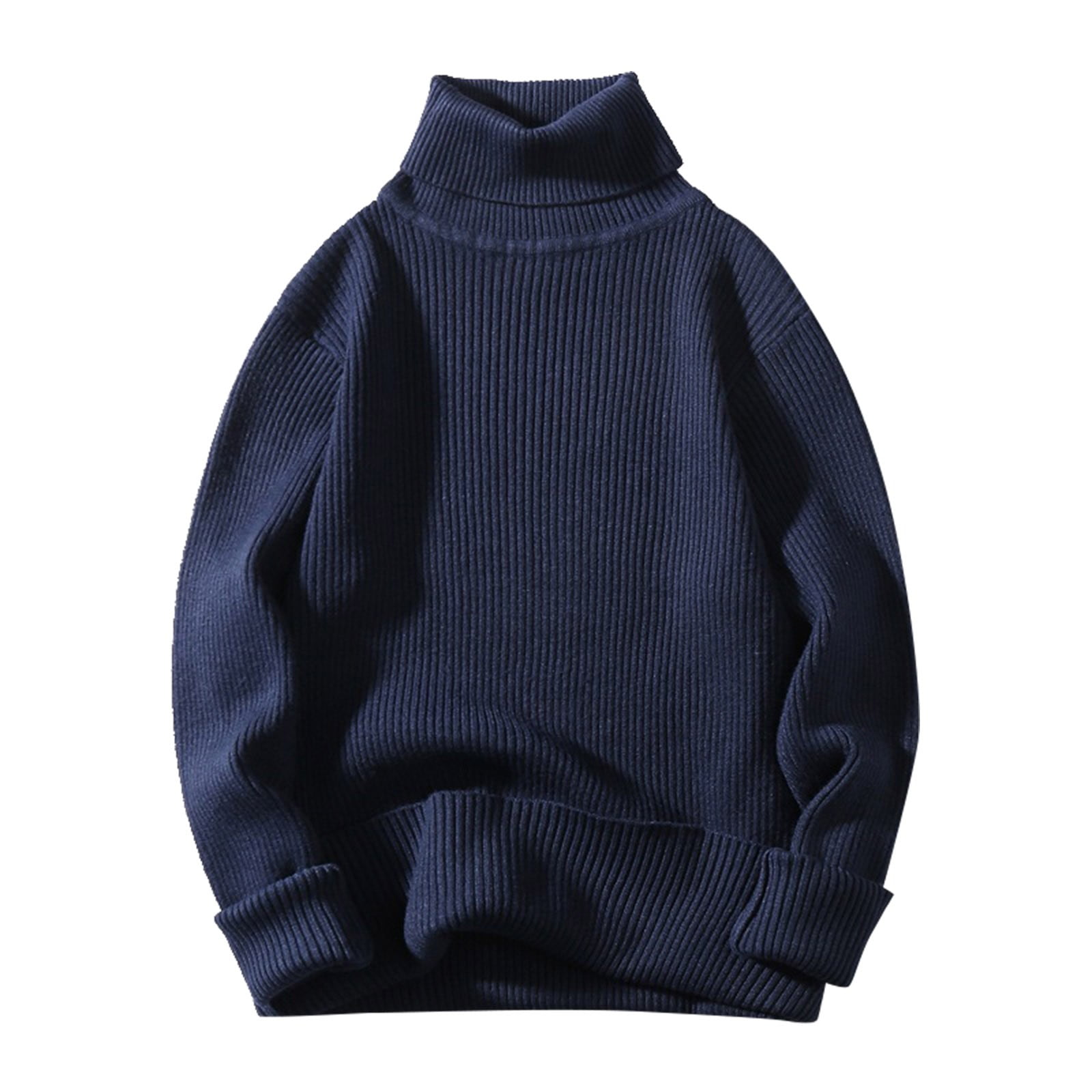 Ketyyh-chn99 Turtleneck Sweater for Men Oversized Sweaters Spilt