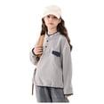thumbnail image 1 of Ketyyh-chn99 Sweatshirt for Girlss Fall Winter Clothes Crop Sweatshirts Hoodies Girls Sweater Long Sleeve Kids 2025 Trendy Oversize Crew-Neck Cute Clothes Tops Size for 15-16 Y,Grey, 1 of 5