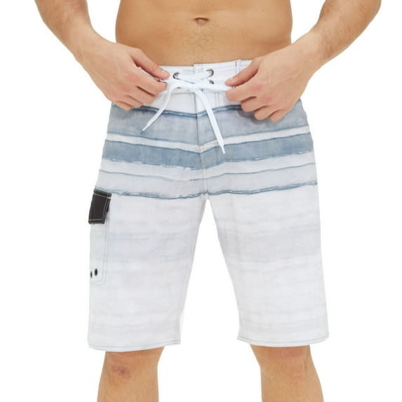 Ketyyh-chn99 Swimsuit Men 2024 Men's Swim Trunk Swimwear Bathing Suit Board Short Boxer Brief with Drawstring Grey,36