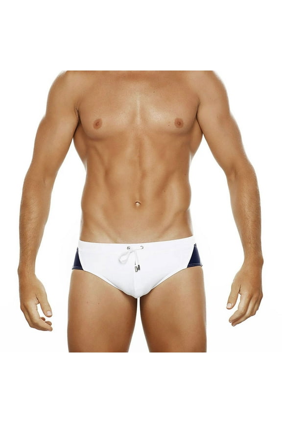 Swimsuit Shorts Men Swimwear Man Swimsuit Swim Trunks Bathing Beach Wear Surf Boxer Briefs Navy,M