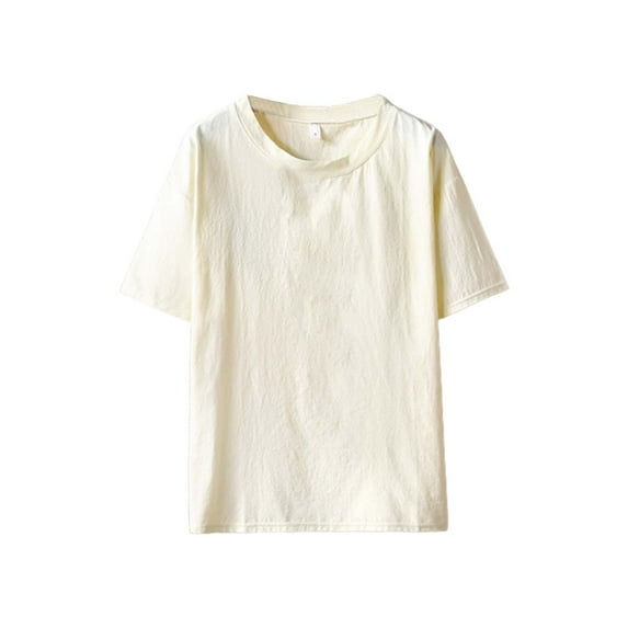 Ketyyh-chn99 T Shirts for Men Classic Fit Button Down Shirts for Men Summer Beige,XL