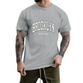 thumbnail image 1 of Ketyyh-chn99 T Shirts for Men Summer Outfits Tops for Men Short Sleeve Shirts Zip Casual Gray,XL, 1 of 5