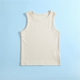 thumbnail image 1 of Ketyyh-chn99 Tank Tops For Girls Cute Tops for Teen Undershirts Cami Toddler Baby Girls Crop Top Sleeveless Knit Short T-Shirt Summer Casual Clothes Vest Beige,3-4 Years, 1 of 1