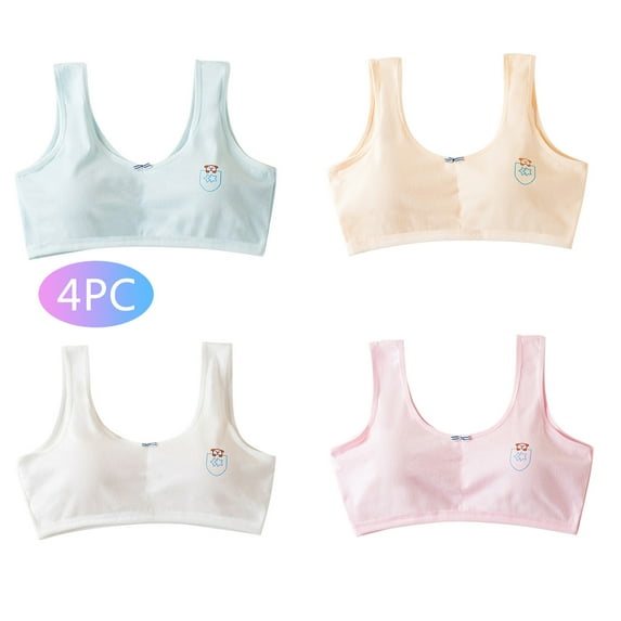 Ketyyh-chn99 Teen Girls Bras 2024 Girls Cotton Training Bra with Adjustable Straps Breathable Training Bra Multicolor,Medium