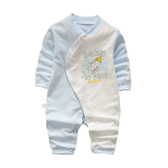 Ketyyh-chn99 Toddler Baby Boy Clothes Baby Boy Girl Solid Romper Short/Long Sleeve One Piece Jumpsuits Clothes BU3,0-3 Months