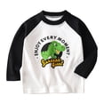 thumbnail image 1 of Ketyyh-chn99 Toddler Baby Boy Girl Fall Winter Clothes Todder Boys Long Sleeve T-Shirt Kids Casual Crewneck Dinosaur Excavator Graphic Tops Sleeve Shirts Size for 2-3 Years,Green, 1 of 3