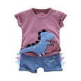 thumbnail image 1 of Ketyyh-chn99 Toddler Baby Boy Golf Outfit Toddler Baby Boy Clothes Sleeveless Vest Tank Tops Jogger Shorts Sets 2Pcs Cute Infant Boys Summer Casual Outfits Size for 12-18 Months,Purple, 1 of 7