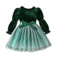 thumbnail image 1 of Ketyyh-chn99 Toddler Baby Girl Christmas Dress for Girls Long Sleeve Dress Girls Velvet Dress Girls Tutu Winter Party Dress for 18-24 Months,Green, 1 of 5