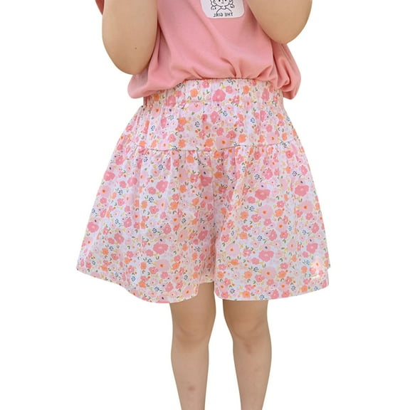 Ketyyh-chn99 Toddler Baby Girl Shorts Girls Shorts Ruffles Kids Baby Workout Fashion Skirt Shorts Summer Beach Sports Short Pants for 5-6 Years,Pink