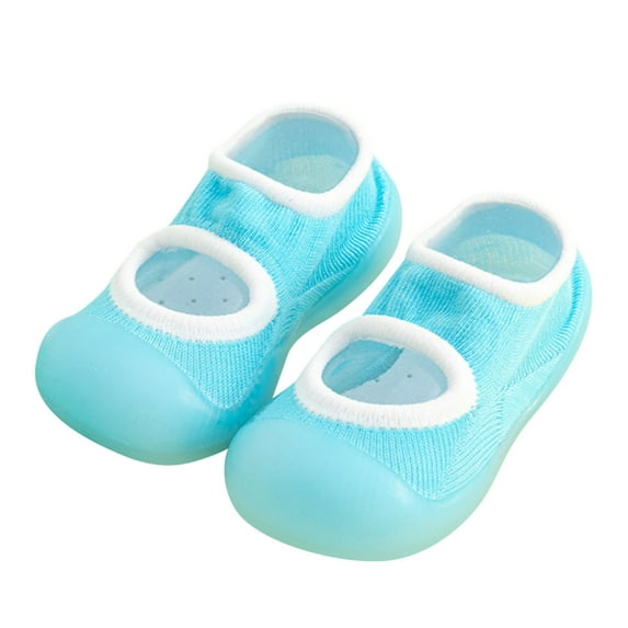 Ketyyh-chn99 Toddler Baby Sock Shoes Boys Girls Fashion Cartoon Pattern Breathable Non-slip Shoes Socks Blue,24