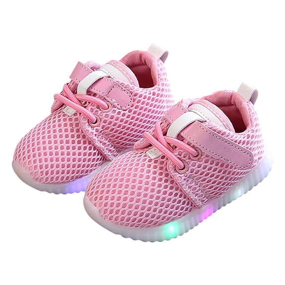 Ketyyh-chn99 Toddler Boy Running Shoes Sneakers Boys Girls Shoes Light Up Non-Slip Rubber Sole Toddler Activewear Shoes Pink,6
