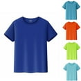 thumbnail image 1 of Ketyyh-chn99 Toddler Boy Tshirts Boys Solid Color Crew Neck Shirts Short-Sleeve T-Shirt for 2-3 Years,Light Blue, 1 of 6