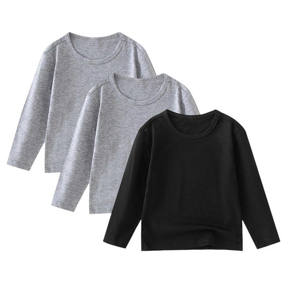 Ketyyh-chn99 Toddler Boys' Long Sleeve Shirts Long Sleeve Toddler Shirt Baby Boys' Dino Long Sleeve Graphic T-Shirts Size for 6-7 Years,Black