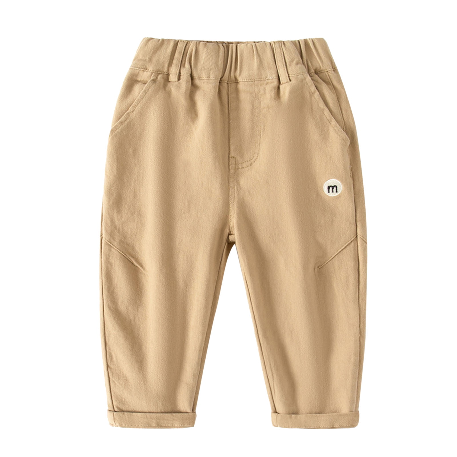 Ketyyh chn99 Toddler Boys Pull On Pants Baby Boy Joggers Kids Sport Joggers Casual Active Sweatpants with Drawstring Khaki 120 Walmart