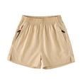 thumbnail image 1 of Ketyyh-chn99 Toddler Boys Shorts Boys Short Quarter-Zip Shorts Lounges Summer Casual Athletic Vacation Beach Outfits Size for 14-15 Years,Khaki, 1 of 3