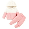 thumbnail image 1 of Ketyyh-chn99 Toddler Girl Fall Clothes Fashion Toddler Baby Girl Clothes Fall Winter Long Sleeve Sweatshirt with Pants Set Girls Cute Print Outfits Size for 3-6 Months,Pink, 1 of 7