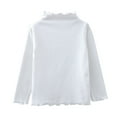 thumbnail image 1 of Ketyyh-chn99 Toddler Girl Long Sleeve Shirts Girls Casual Long Sleeve Shirts Knot Front Tunic Tops Tees Blouses for Children Fashion Clothes White,120, 1 of 5