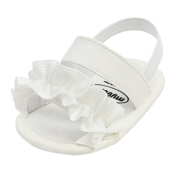 Ketyyh-chn99 Toddler Girl Shoes Baby Girls Shoes Non-Slip Rubber Sole Infant First Walking Shoes Toddler Shoes Newborn Flats White,4