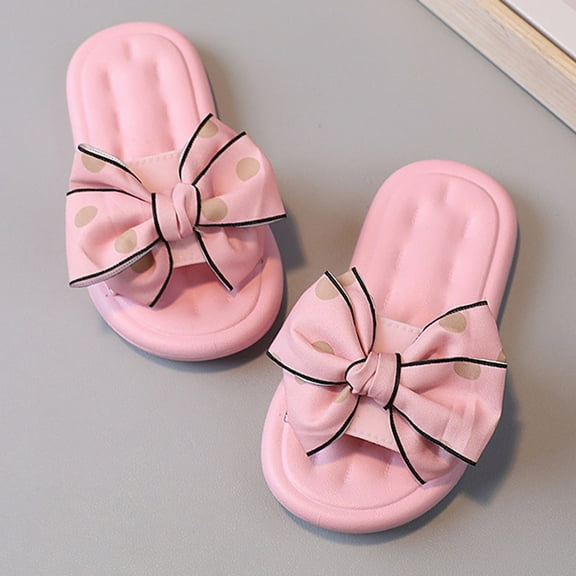 Ketyyh-chn99 Toddler Girl Shoes House Shoes Kid's Slides Girls Boys Comfort Non-Slip Thick Sole Slippers Summer Beach Shoes Red,12