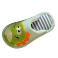 thumbnail image 1 of Ketyyh-chn99 Toddler Girl Slippers Winter Warm Shoes Kids Cow Slippers Toddler Boys Girls Animal Slippers Youth Fuzzy Slippers Comfy House Slippers Shoes Memory Foam Cute Size for US 9.5,Green, 1 of 3
