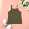 thumbnail image 1 of Ketyyh-chn99 Toddler Girl Tops Teen Girl T Shirts Undershirts Cami Baby Toddler Girls Sleeveless Fashion Tank Top Vest Army Green,3-4 Years, 1 of 1