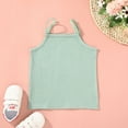 thumbnail image 1 of Ketyyh-chn99 Toddler Girl Tops Teen Girl T Shirts Undershirts Cami Unisex Baby Boys Girls Summer Basic Sleeveless Tank Tops Vest Cotton Casual T-Shirts Undershirts Mint Green,3-4 Years, 1 of 1