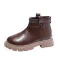 thumbnail image 1 of Ketyyh-chn99 Toddler Girls Boots Big Girl Lace up Riding Boot Brown,34, 1 of 5