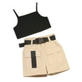 thumbnail image 1 of Ketyyh-chn99 Toddler Girls Clothes Fashion Vest Tops Shorts Pants 3pcs Girls Clothes Set Black,120, 1 of 5