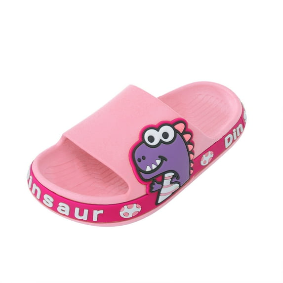 Ketyyh-chn99 Toddler House Slippers Kids Cloud Slides Boys Girls Shower Slippers Slip on Slide Sandals Non-slip Summer Beach Pool Shoes Pink,12