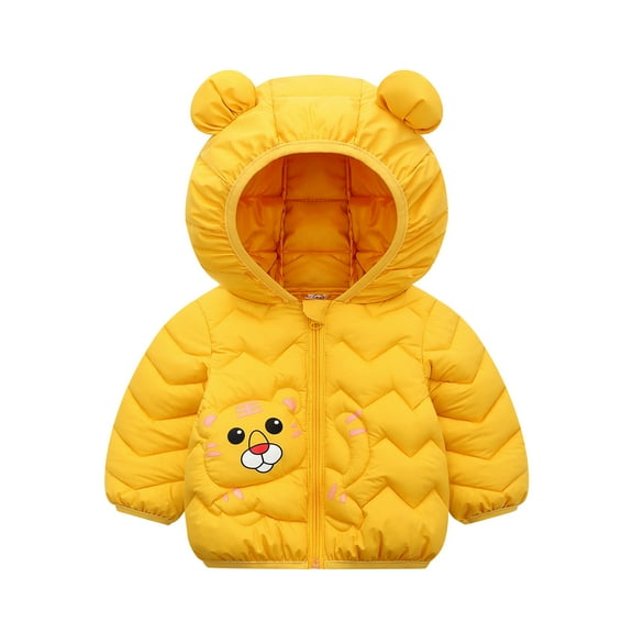Ketyyh-chn99 Toddler Lightweight Cotton Jacket Toddler Baby Boy Golf Outfit Toddler Baby Grils Boys Hoodie Zipper Waterproof Patchwork Raincoat Size for 2-3 Years,Yellow