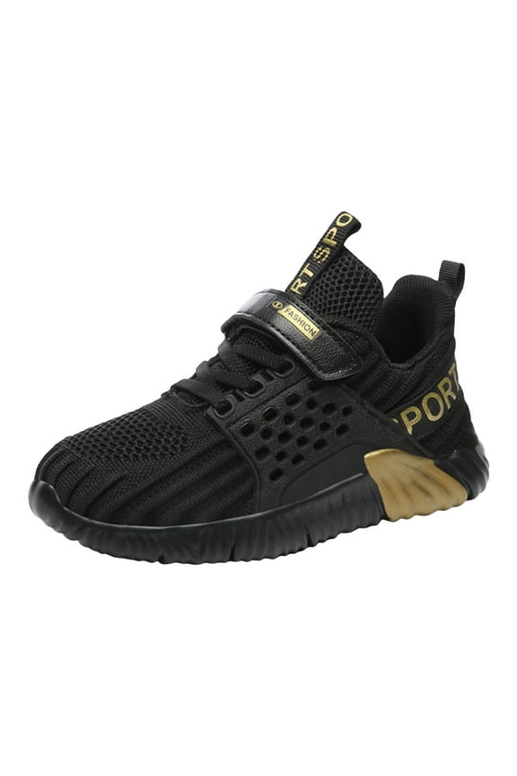 Toddler/Little Kid Girls Running Shoes Kids Girls Boys Shoes Wide Barefoot Shoes Kids Anti-Slip Sneakers Lightweight Hiking Sneakers for Toddler Little Big Kid Size for US 11,Gold