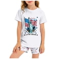 thumbnail image 1 of Ketyyh-chn99 Toddler Patriotic Clothes Girls Short Sleeved Shorts Set Comfortable Breathable Independence Day Girls Set Size for 9-10 Years,White, 1 of 7