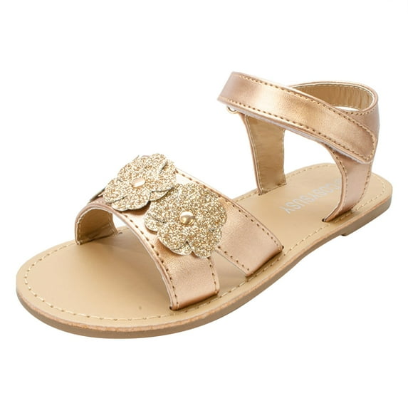 Ketyyh-chn99 Toddler Sandals Girl Toddler Girl Shoes Girls Sandals Open Toe Summer Flats Dress Sandals shoes Toddler/Little Kid/Big Kid Rose Gold,10