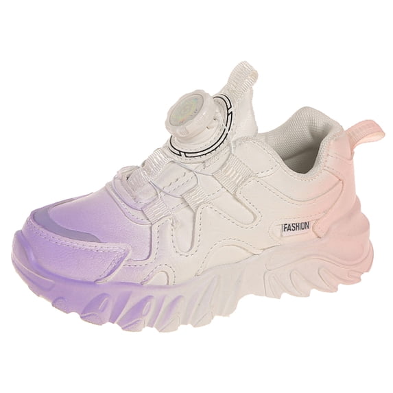 Ketyyh-chn99 Toddler Shoes Boys Girls Shoes Wide Toe Box Shoes Lightweight Walking Shoes Slip-on Tennis Shoes Sneakers Purple,33